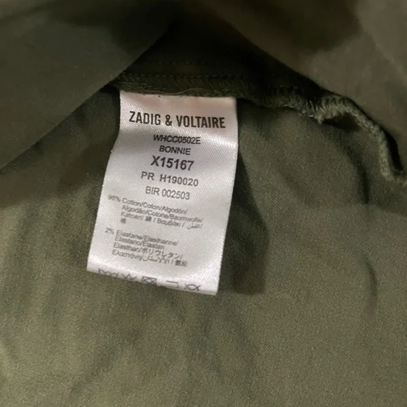 Zadig & Voltaire Olive Green Jacket - Picture 3 of 3